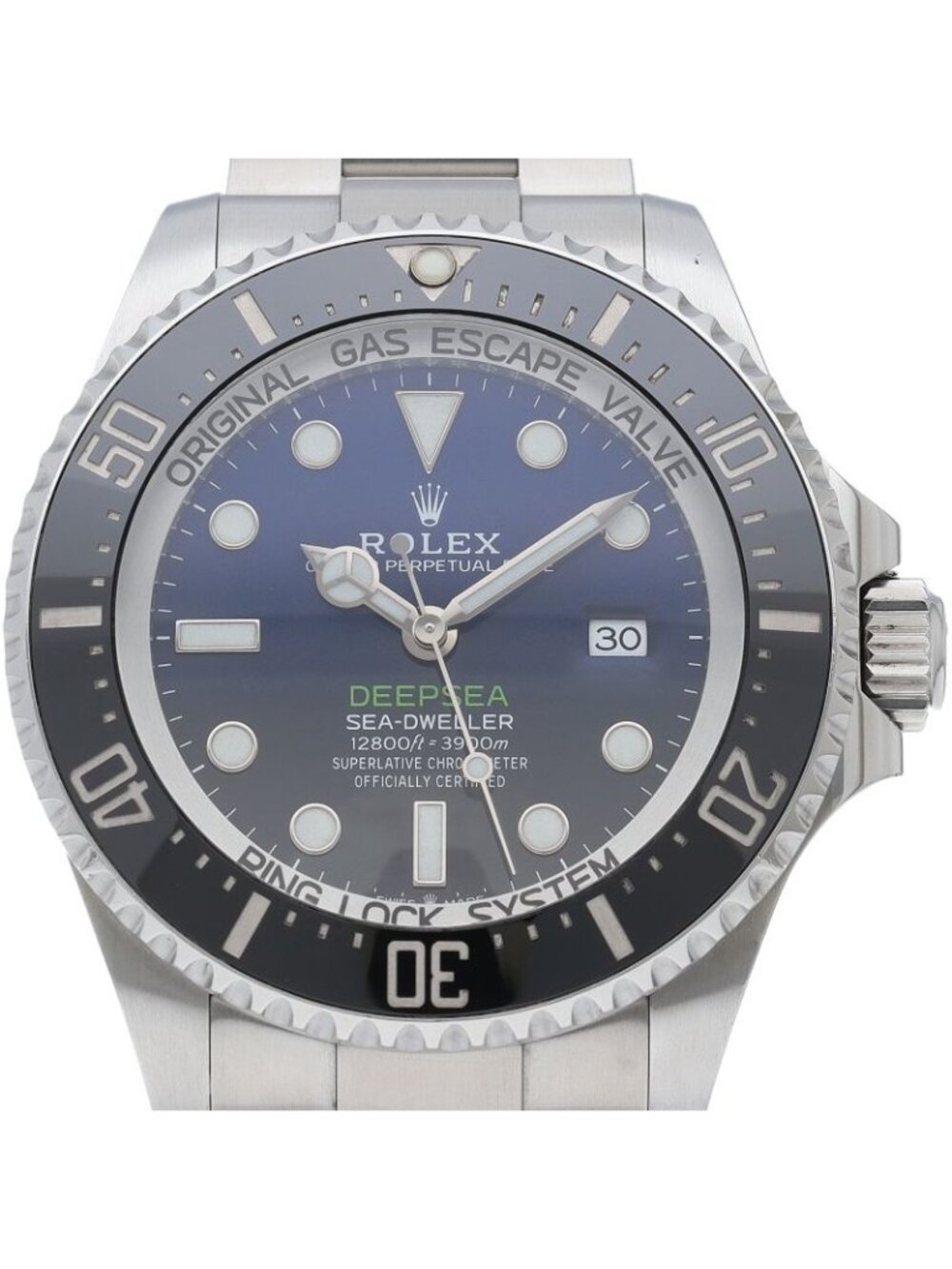 Rolex Sea Dweller Deepsea D-blue SS Watch Blue Gradient